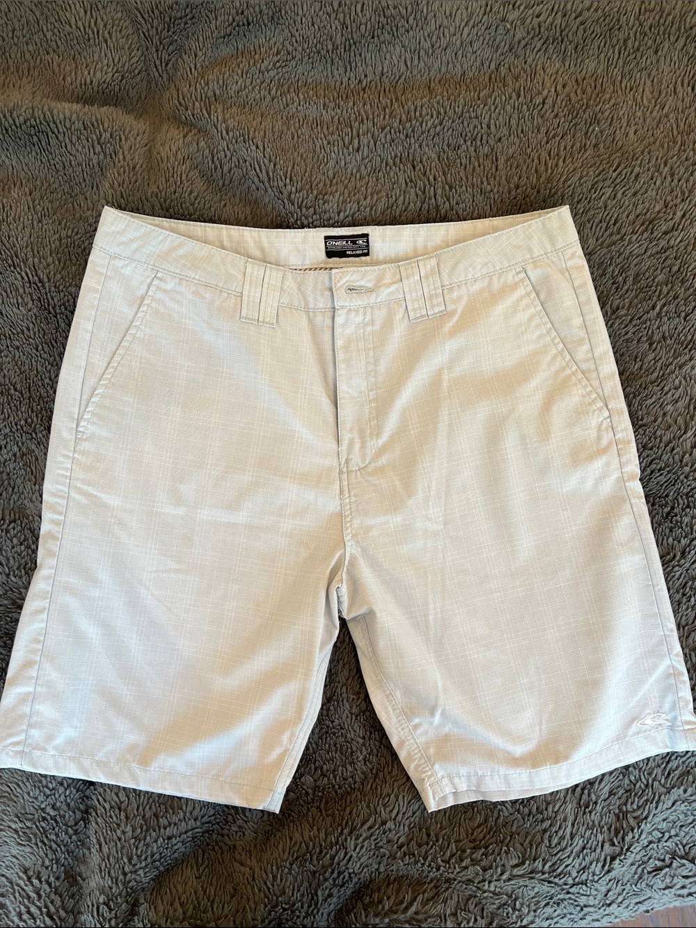 O'Neill Men's White Performance Chino Shorts-Relaxed Fit